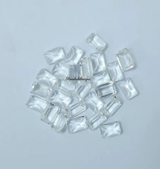 Natural White Topaz Faceted Octagon Cut Gemstone, AAA Quality White Topaz faceted Octagon Cut Loose Calibrated Gemstone for Jewelry