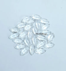 2x4MM, 2.5x5MM, 3x6MM, 4x8MM, 5x10MM Natural White Topaz Faceted Marquise Cut Gemstone, AAA Quality White Topaz loose marquise For Jewelry