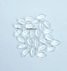 2x4MM, 2.5x5MM, 3x6MM, 4x8MM, 5x10MM Natural White Topaz Faceted Marquise Cut Gemstone, AAA Quality White Topaz loose marquise For Jewelry