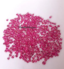 2MM Natural Ruby Faceted Round Cut Loose Gemstone, 100% Natural genuine Pink Ruby Faceted Round Loose Gemstone For Jewelry