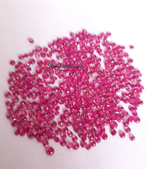 2MM Natural Ruby Faceted Round Cut Loose Gemstone, 100% Natural genuine Pink Ruby Faceted Round Loose Gemstone For Jewelry