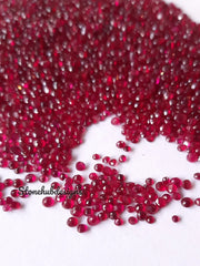 2MM Natural Ruby Faceted Round Loose Gemstone, 100% Natural genuine RUBY Round Faceted gemstone, Red Ruby Faceted Round Loose Gemstone