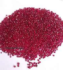 2MM Natural Ruby Faceted Round Loose Gemstone, 100% Natural genuine RUBY Round Faceted gemstone, Red Ruby Faceted Round Loose Gemstone
