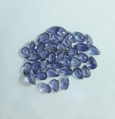 3x4MM, 3x5MM, 4x6MM Natural Iolite Faceted Pear Cut Gemstone, AAA Blue Iolite Faceted Pear Loose Calibrated Cut Gemstone for Jewelry