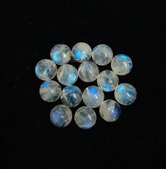 7MM, 8MM, 9MM, 10MM Natural Moonstone Round Cabochon Stone, AAA Quality Blue Fire Flash moonstone smooth round cabs for Jewelry
