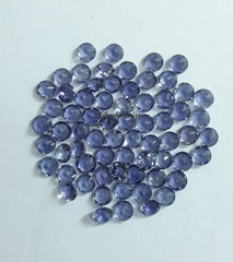 3MM, 4MM, 5MM Natural Iolite Faceted Round Cut Gemstone, AAA Quality Blue Iolite Faceted Iolite Loose Calibrated Cut Gemstone for Jewelry
