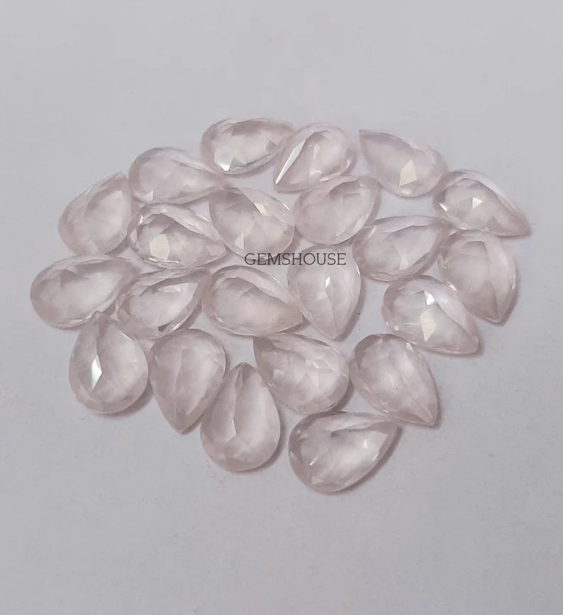 7x9MM, 8x10MM, 9x11MM, 10x12MM Natural Rose Quartz Faceted Oval Cut Gemstone, AAA Rose Quartz oval cut For Jewelry Making