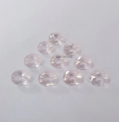 7x9MM, 8x10MM, 9x11MM, 10x12MM Natural Rose Quartz Faceted Oval Cut Gemstone, AAA Rose Quartz oval cut For Jewelry Making