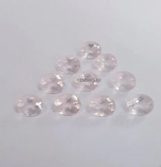 7x9MM, 8x10MM, 9x11MM, 10x12MM Natural Rose Quartz Faceted Oval Cut Gemstone, AAA Rose Quartz oval cut For Jewelry Making