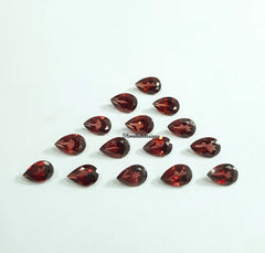 4x6MM, 5x7MM, 6x8MM Natural Garnet Faceted Pear Cut Gemstone, AAA Mozambique Red Garnet Pear Cut loose gemstone for Jewelry Making