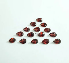 4x6MM, 5x7MM, 6x8MM Natural Garnet Faceted Pear Cut Gemstone, AAA Mozambique Red Garnet Pear Cut loose gemstone for Jewelry Making