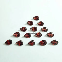 4x6MM, 5x7MM, 6x8MM Natural Garnet Faceted Pear Cut Gemstone, AAA Mozambique Red Garnet Pear Cut loose gemstone for Jewelry Making