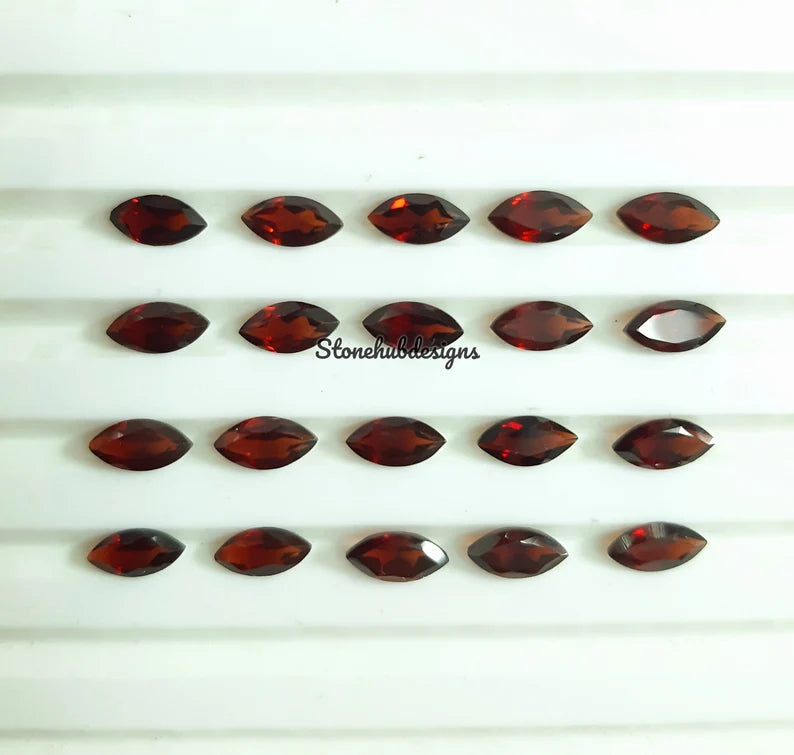 2x4MM, 2.5x5MM, 3x6MM, 4x8MM Natural Garnet Faceted Marquise Cut Gemstone, AAA Mozambique Red Garnet Marquise Cut loose Stone for Jewelry