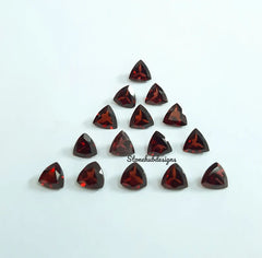 3MM, 4MM, 5MM, 6MM Natural Garnet Faceted Trillion Cut Loose Gemstone, AAA Mozambique Garnet faceted Trillion Cut loose Stone for jewelry