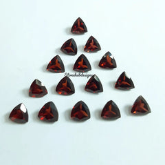 7MM, 8MM Natural Garnet Faceted Trillion Cut Loose Gemstone, AAA Red Mozambique Garnet faceted Trillion Loose Calibrated Stone for jewelry
