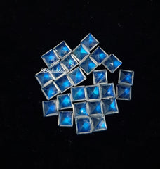 Natural Moonstone Faceted Square Gemstone, AAA Moonstone Faceted Square blue flash Loose Calibrated Cut gemstone for Jewelry