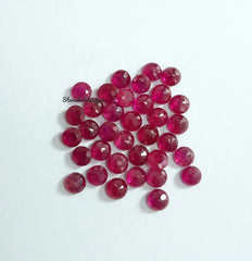 2.50MM, 3MM Natural Ruby Faceted Round Cut Loose Gemstone, 100% Natural genuine Pink Ruby Faceted Round Loose Gemstone For Jewelry