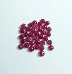2.50MM, 3MM Natural Ruby Faceted Round Cut Loose Gemstone, 100% Natural genuine Pink Ruby Faceted Round Loose Gemstone For Jewelry