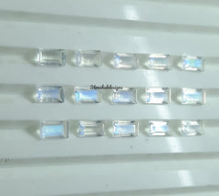 Natural Moonstone Faceted Octagon Cut Gemstone, AAA blue flash Moonstone Faceted Octagon Cut gemstone for Jewelry
