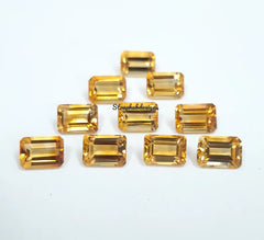 7X9MM, 8X10MM Natural Citrine Faceted Octagon Loose Gemstone, AAA Quality Yellow Citrine Faceted Octagon Cut for jewelry