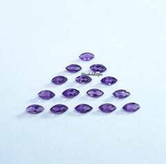 2x4MM, 2.5x5MM, 3x6MM, 4x8MM Natural Amethyst Faceted Marquise Cut Gemstone, AAA Purple Amethyst Marquise Cut Calibrated Size For Jewelry