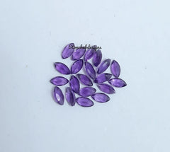 2x4MM, 2.5x5MM, 3x6MM, 4x8MM Natural Amethyst Faceted Marquise Cut Gemstone, AAA Purple Amethyst Marquise Cut Calibrated Size For Jewelry