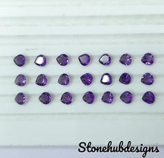 3MM, 4MM, 5MM Natural Amethyst Faceted Heart Shape Cut Gemstone, AAA African Amethyst faceted Heart Cut loose gemstones For Jewelry