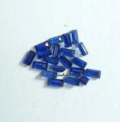 2x4MM, 2.5x5MM, 3x6MM Natural Blue Kyanite Faceted Baguette Cut Gemstone, AAA Quality Blue Kyanite Baguette Cut Loose Stone For Jewelry
