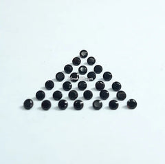 5 pieces 2MM, 2.25MM, 2.50MM, 2.75MM Natural Black Onyx Faceted Round Cut gemstone, AAA Black Onyx Tiny Round Cut For Jewelry Making