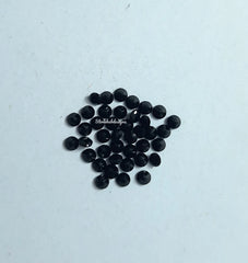5 pieces 1MM, 1.50MM, 2MM, 2.50MM Natural Black Onyx Faceted Round Cut gemstone, AAA Black Onyx Tiny Round Cut For Jewelry Making