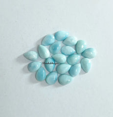 8X12MM, 9X13MM, 10X14MM Natural Larimar Pear Cabochon Gemstone , AAA Quality Larimar pear cabs for jewelry, Blue Larimar cabochon