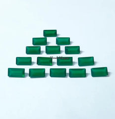 2x4MM, 2.5x5MM, 3x6MM Natural Green Onyx faceted Baguette Cut Gemstone, AAA Quality GREEN ONYX faceted Baguette cut For jewelry making