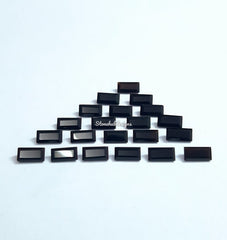 2x4MM, 2.5x5MM, 3x6MM Natural Black Onyx faceted Baguette Cut Gemstone, AAA BLACK ONYX faceted Baguette Cut Stone For jewelry
