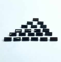 2x4MM, 2.5x5MM, 3x6MM Natural Black Onyx faceted Baguette Cut Gemstone, AAA BLACK ONYX faceted Baguette Cut Stone For jewelry