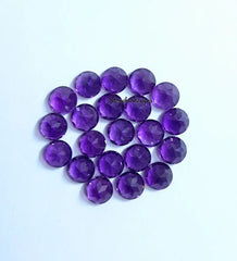3MM, 3.50MM, 4MM, 4.50MM, 5MM Natural Amethyst Faceted Round Cut Gemstone, AAA Purple Amethyst faceted Round Loose Cut Stones For Jewelry