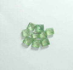 2.5MM, 3MM Natural Mint Green Kyanite Faceted Square Cut Gemstone, AAA Quality Rare Green Mint Kyanite Square Cut For Jewelry
