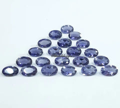 3x4MM, 3x5MM, 4x6MM Natural Iolite Faceted Oval Cut Gemstone, AAA Blue Iolite Faceted Oval Loose Calibrated Cut Gemstone for Jewelry
