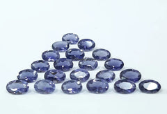 3x4MM, 3x5MM, 4x6MM Natural Iolite Faceted Oval Cut Gemstone, AAA Blue Iolite Faceted Oval Loose Calibrated Cut Gemstone for Jewelry