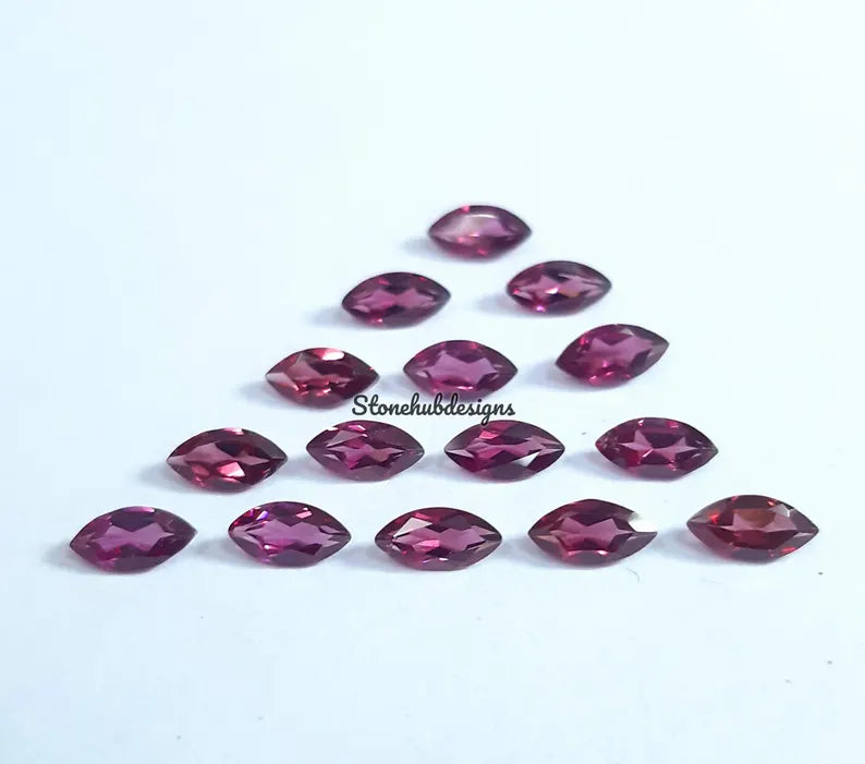 2x4MM, 2.5x5MM, 3x6MM, 4x8MM Natural Rhodolite Faceted Marquise Cut Gemstone, AAA Pink Garnet Marquise Cut loose Stone for Jewelry