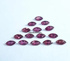 2x4MM, 2.5x5MM, 3x6MM, 4x8MM Natural Rhodolite Faceted Marquise Cut Gemstone, AAA Pink Garnet Marquise Cut loose Stone for Jewelry