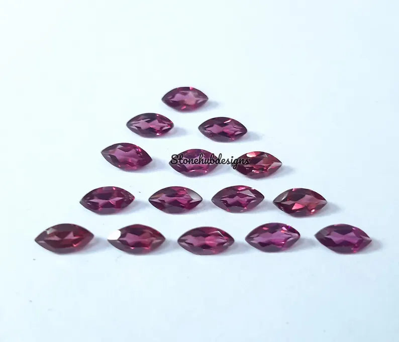 2x4MM, 2.5x5MM, 3x6MM, 4x8MM Natural Rhodolite Faceted Marquise Cut Gemstone, AAA Pink Garnet Marquise Cut loose Stone for Jewelry