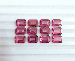 10x14MM, 12x16MM, 13x18MM, 15x20MM Natural Pink Topaz Faceted Octagon Cut Gemstone, AAA Pink Topaz Octagon Cut Calibrated Loose Gemstone