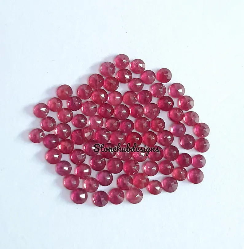 2MM, 2.50MM RUBY Faceted Round Loose Gemstone, Ruby Round Faceted Loose Gemstone, GF Ruby Faceted Loose stone for Jewelry