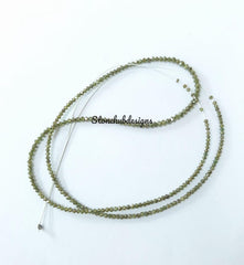 Natural Green Diamond Faceted Rondelle Beads, Diamond Necklace, AAA Green Diamond Faceted Beads for Jewelry, Green Diamond Beads