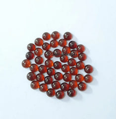 3MM, 4MM, 5MM, 6MM Natural Garnet Cabochon Round Gemstone, AAA Mozambique Garnet Smooth Round Flat Back loose Calibrated Cabs for jewelry