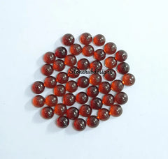 3MM, 4MM, 5MM, 6MM Natural Garnet Cabochon Round Gemstone, AAA Mozambique Garnet Smooth Round Flat Back loose Calibrated Cabs for jewelry