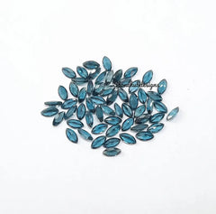 1.5x3MM, 2x3MM, 2x4MM, 2.5x5MM London Blue Topaz Faceted Marquise Cut Gemstone, AAA Blue London Topaz faceted Marquise Loose Cut For Jewelry