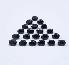 4x6MM, 5x7MM, 6x8MM Natural Black Onyx faceted Oval Cut Gemstone, AAA BLACK ONYX faceted Oval Loose Calibrated Cut For jewelry