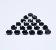 4x6MM, 5x7MM, 6x8MM Natural Black Onyx faceted Oval Cut Gemstone, AAA BLACK ONYX faceted Oval Loose Calibrated Cut For jewelry
