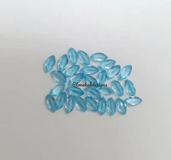 1.5x3MM, 2x3MM, 2x4MM, 2.5x5MM Swiss Blue Topaz Faceted Marquise Cut Gemstone, AAA Blue Swiss Topaz faceted Marquise Loose Cut For Jewelry